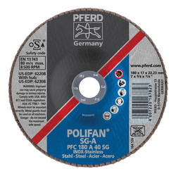 7INX7/8 POLIFAN FLAP DISC - CONICAL SG,