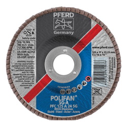 5INX7/8 POLIFAN FLAP DISC - CONICAL SG,