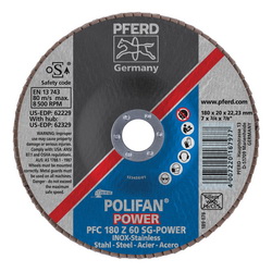 7INX7/8 POLIFAN FLAP DISC - CONICAL SG,