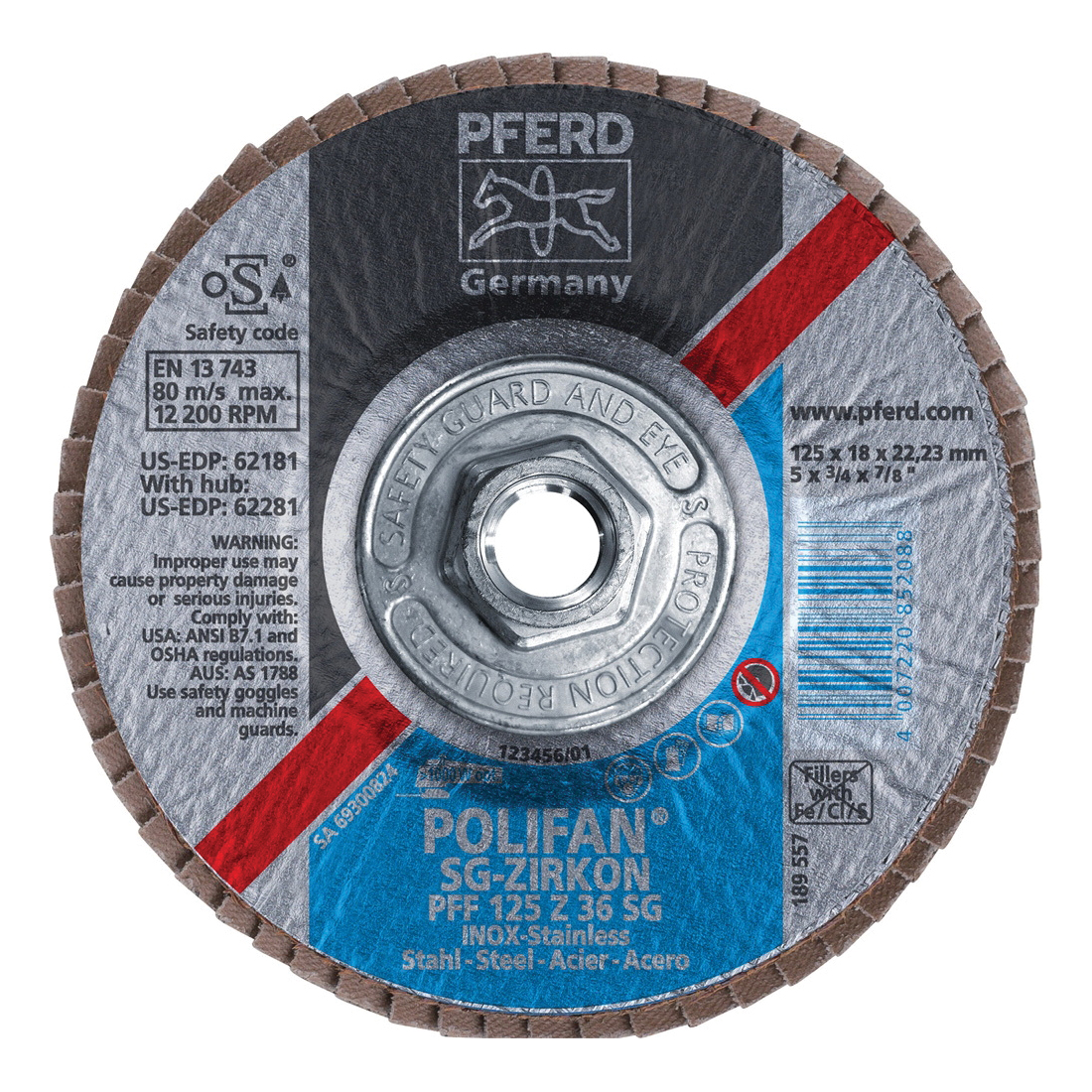 5INX5/8-11 POLIFAN FLAP DISC - FLAT SG,