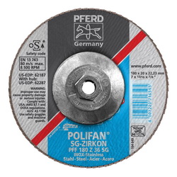 7INX5/8-11 POLIFAN FLAP DISC - FLAT SG,