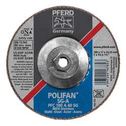 7INX5/8-11 POLIFAN FLAP DISC - CONICAL