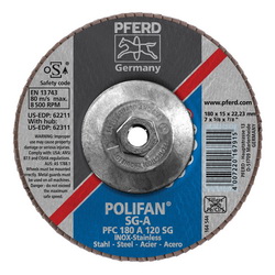 7INX5/8-11 POLIFAN FLAP DISC - CONICAL