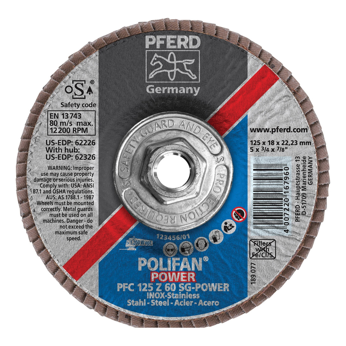 5INX5/8-11 POLIFAN FLAP DISC - CONICAL