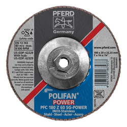 7INX5/8-11 POLIFAN FLAP DISC - CONICAL