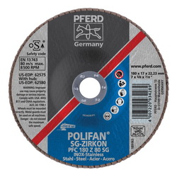 7INX7/8 POLIFAN FLAP DISC - CONICAL SG,