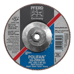 7INX5/8-11 POLIFAN FLAP DISC - CONICAL