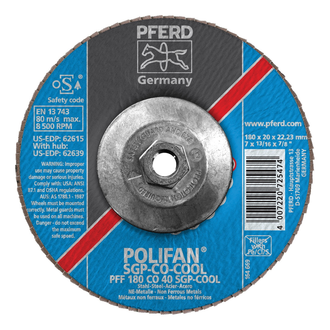 7INX5/8-11 POLIFAN FLAP DISC - FLAT SGP