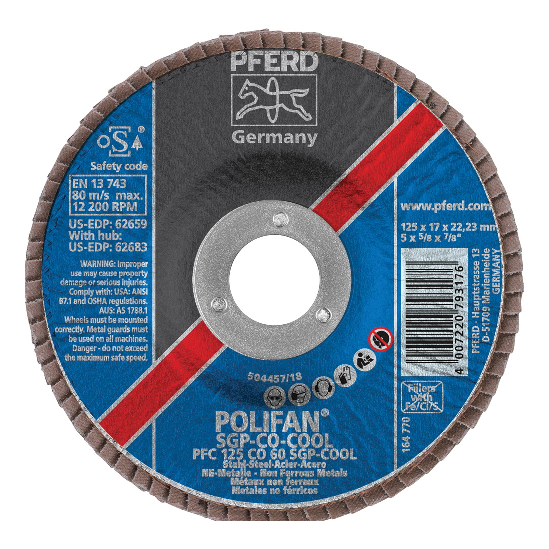 5INX7/8 POLIFAN FLAP DISC - CONICAL SGP