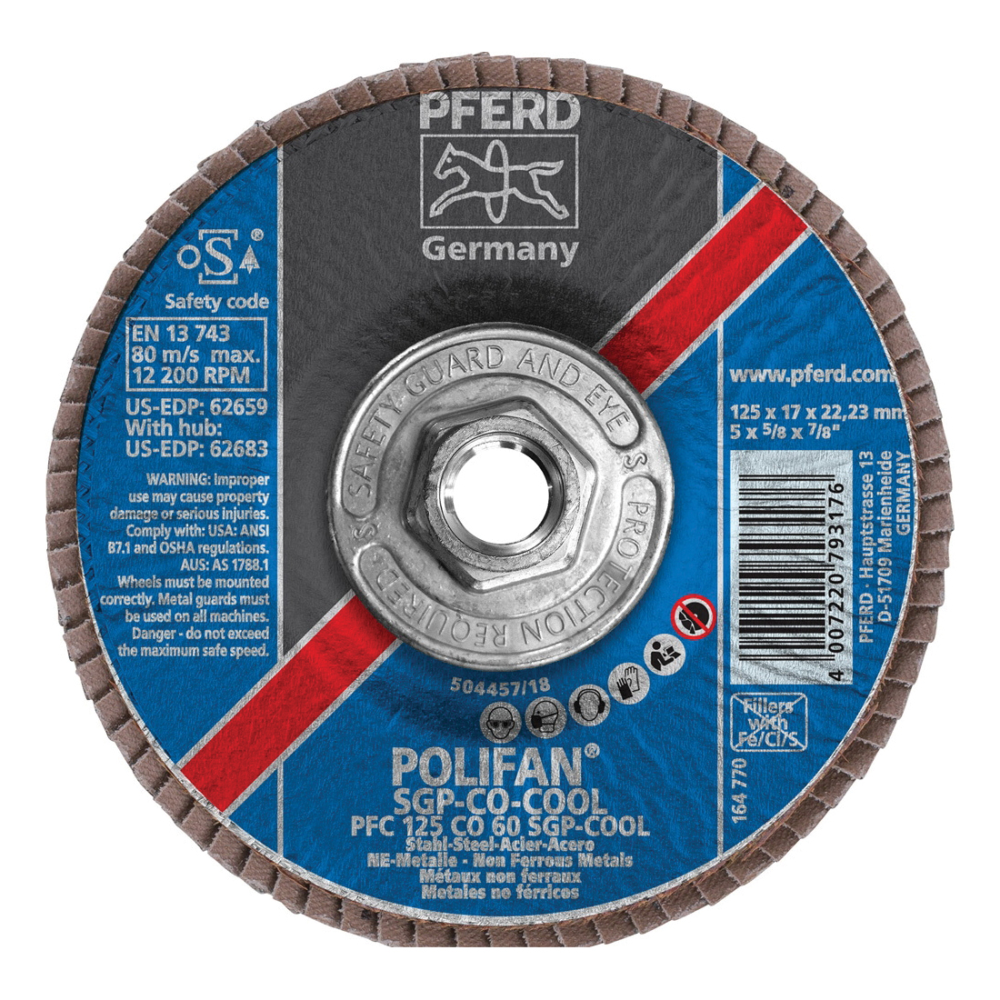 5INX5/8-11 POLIFAN FLAP DISC - CONICAL