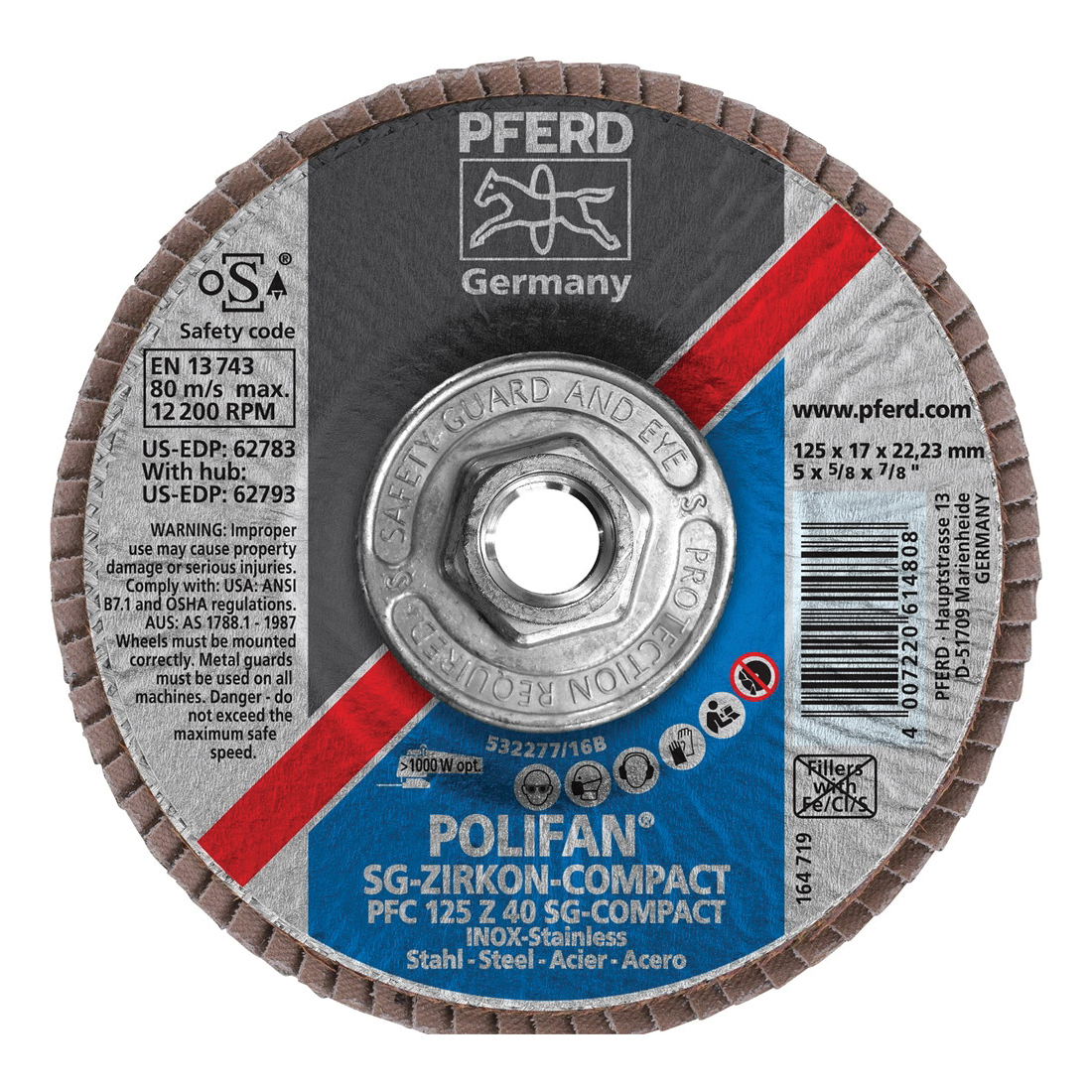 5INX5/8-11 POLIFAN FLAP DISC - CONICAL