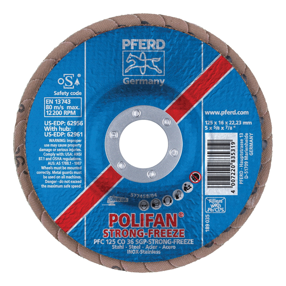 5IN POLIFAN-STRONG-FREEZE FLAP DISC SGP,