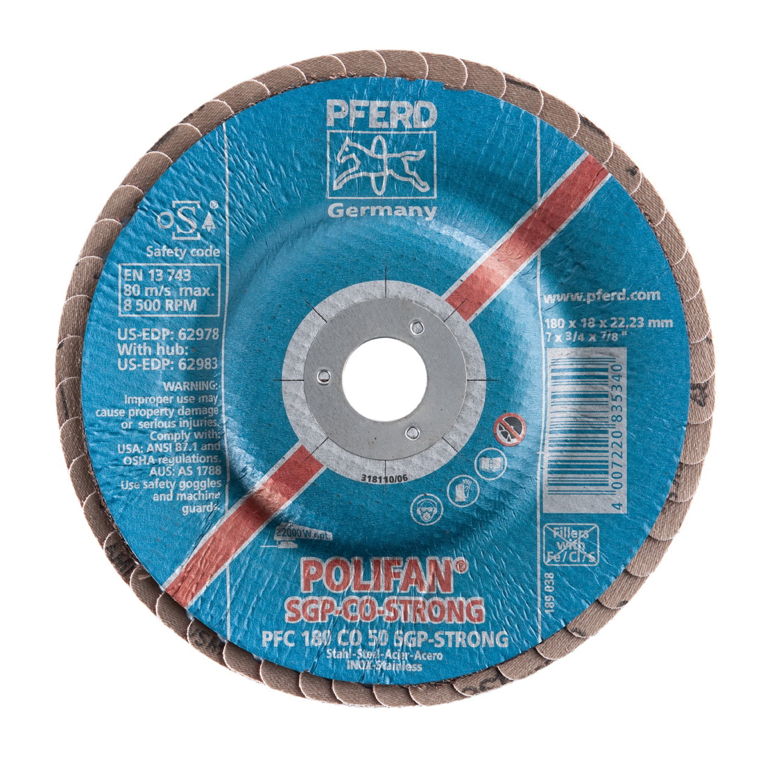 7IN POLIFAN-STRONG-FREEZE FLAP DISC SGP,