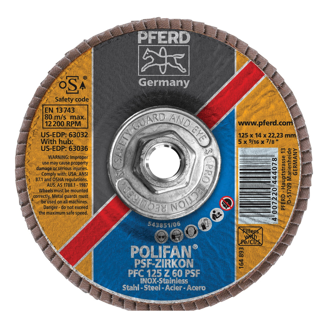 5INX5/8-11 POLIFAN FLAP DISC - CONICAL