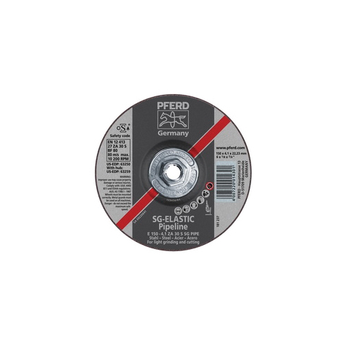 6INX1/8 PIPELINE WHEEL, 5/8-11 THD.