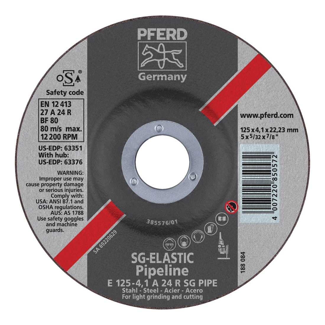 5INX5/32 PIPELINE WHEEL, 7/8 A.H.