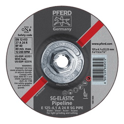 5INX5/32 PIPELINE WHEEL, 5/8-11 THD.