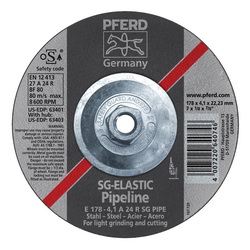 7INX1/8 PIPELINE WHEEL, 5/8-11 THD.