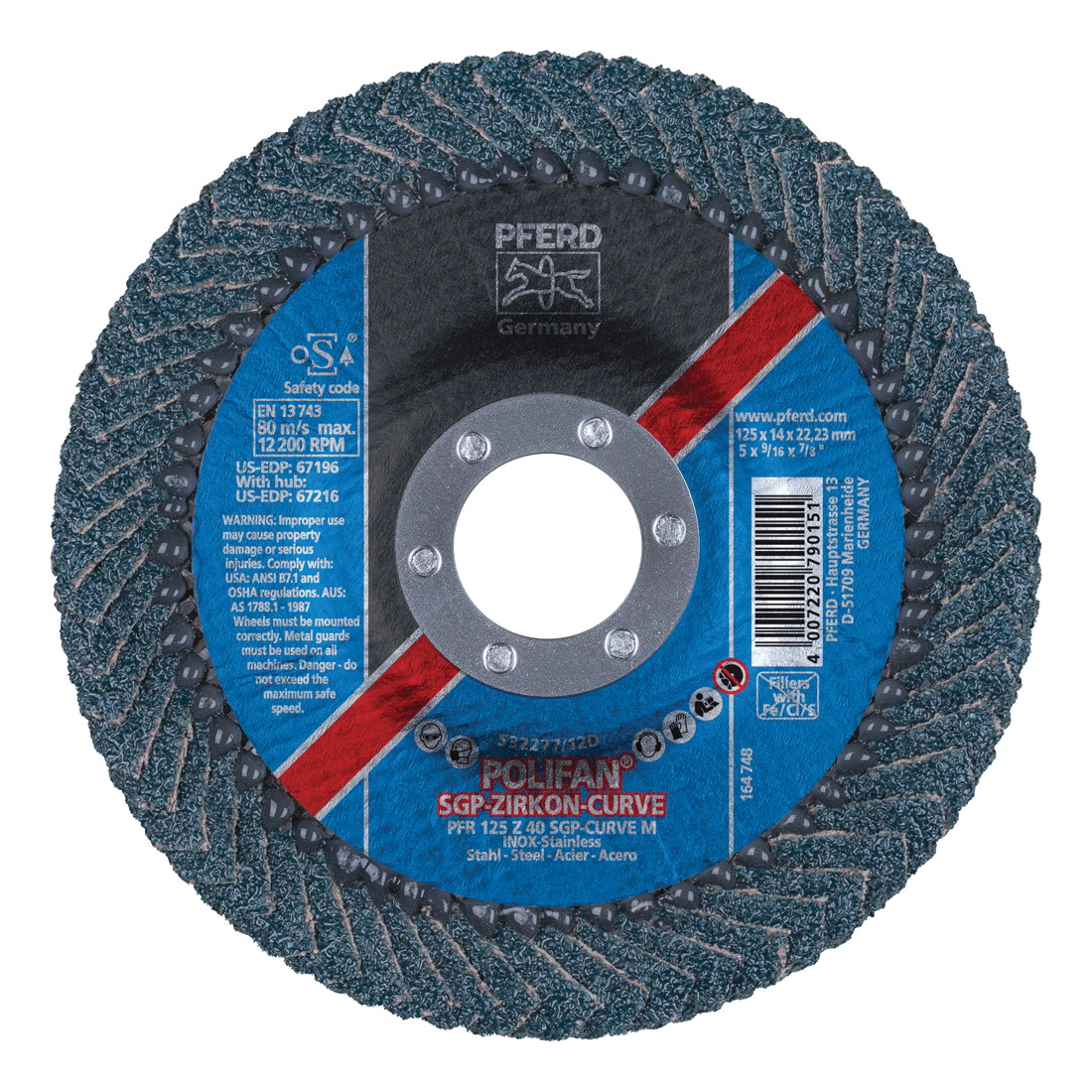 5INX7/8 POLIFAN CURVE FLAP DISC SGP,