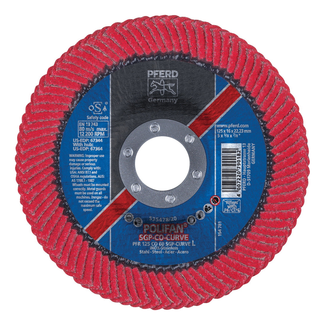 5INX7/8 POLIFAN CURVE FLAP DISC SGP,