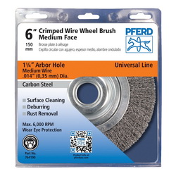6IN PSF CRIMPED WHEEL - MED FACE .014 CS