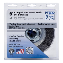 6IN CRIMPED WIRE WHEEL - MED FACE .014