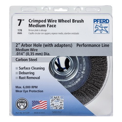 7IN CRIMPED WIRE WHEEL - MED FACE .014