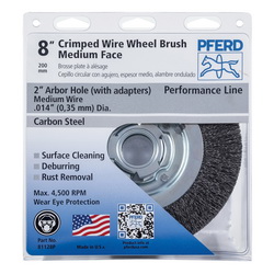 8IN CRIMPED WIRE WHEEL - MED FACE .014