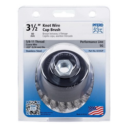 POP 3-1/2 KNOT WIRE CUP BRUSH .020 SS