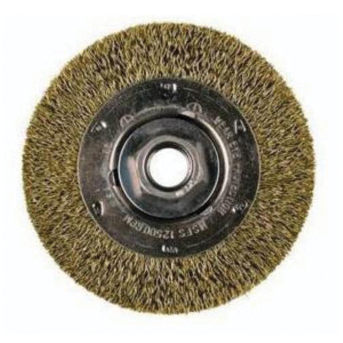 4IN MINI CRIMPED WIRE WHEEL .014 BRASS