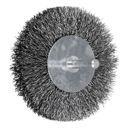 3" STEM MTD WHEEL BRUSH  .012" CS WIRE
