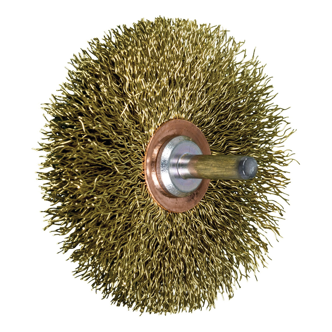 3IN CRIMPED MTD WHEEL BRUSH .014 BRASS