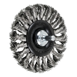 3-1/4SHK MTD KNOT WHEEL BRUSH .014 SS