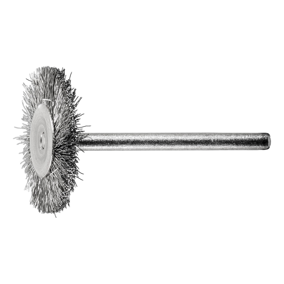 1IN MINIATURE MTD WHEEL BRUSH .005 SS