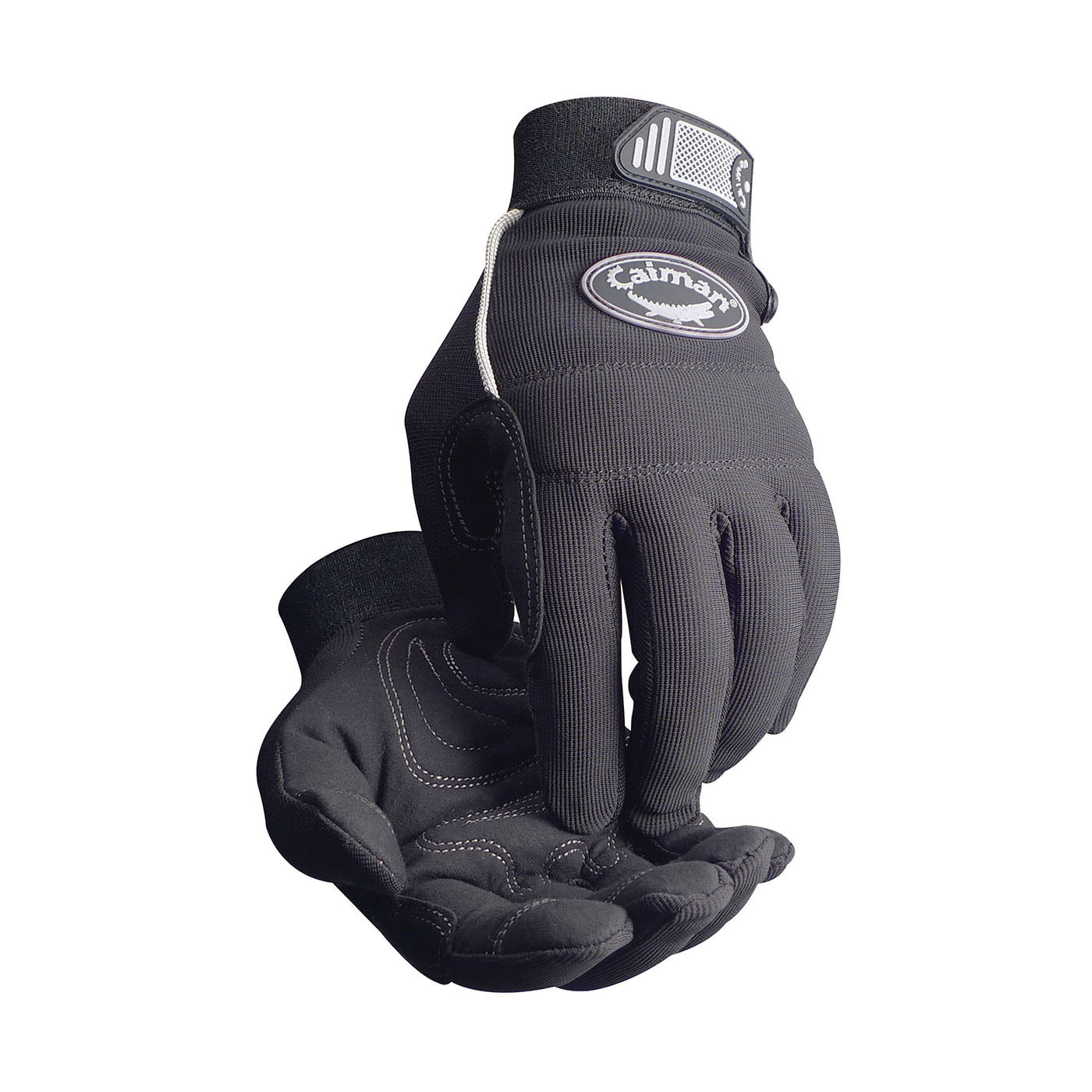 XL BLK CAIMAN GLOVE SYNTH LEATHER PALM