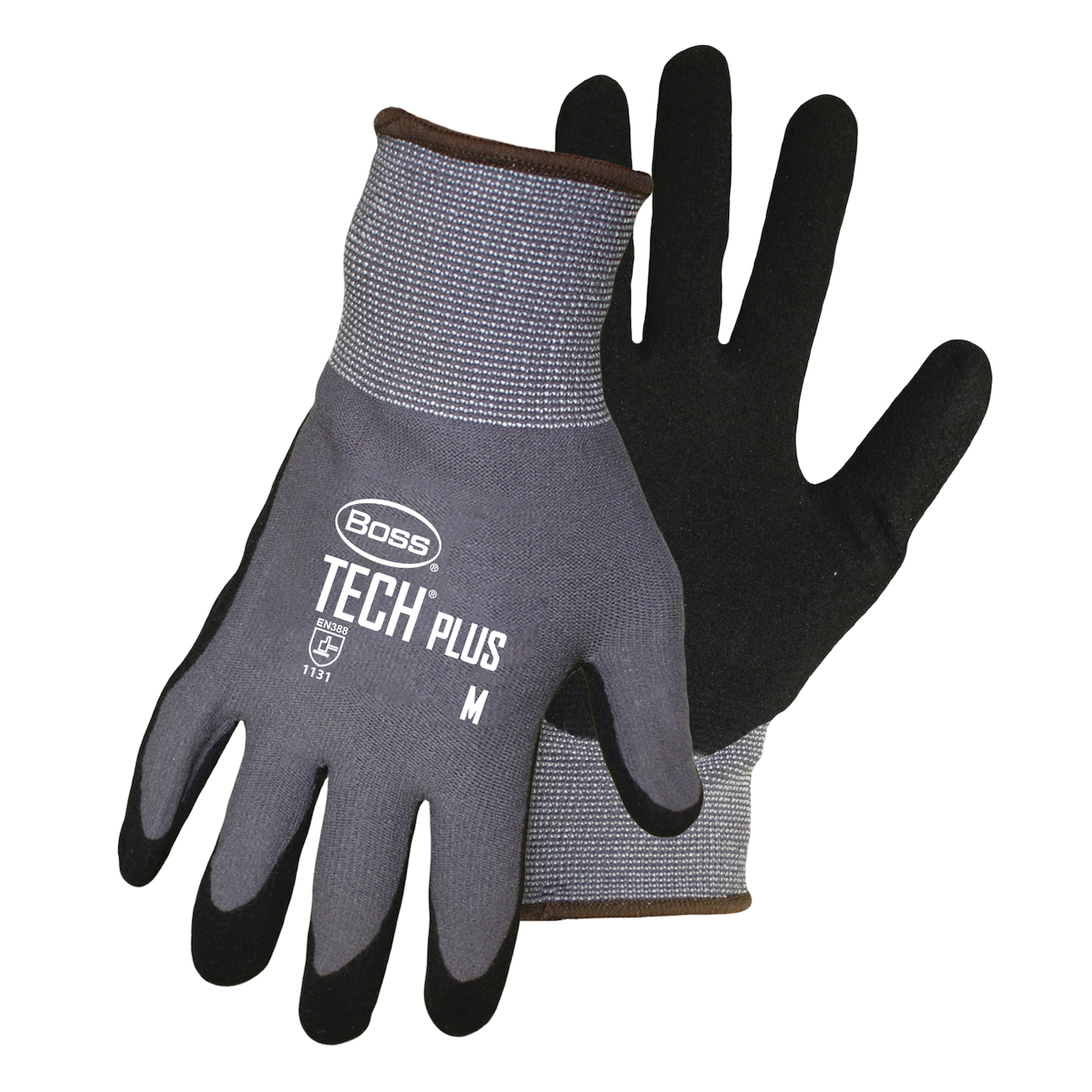 LG GRY BOSS TECH PLUS DIP NITRILE GLOVE