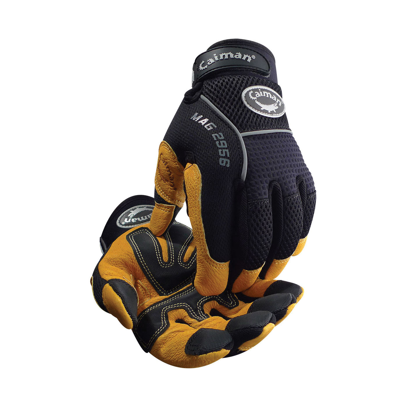 XL BLK CAIMAN GLOVE GRAIN LEATHER PALM