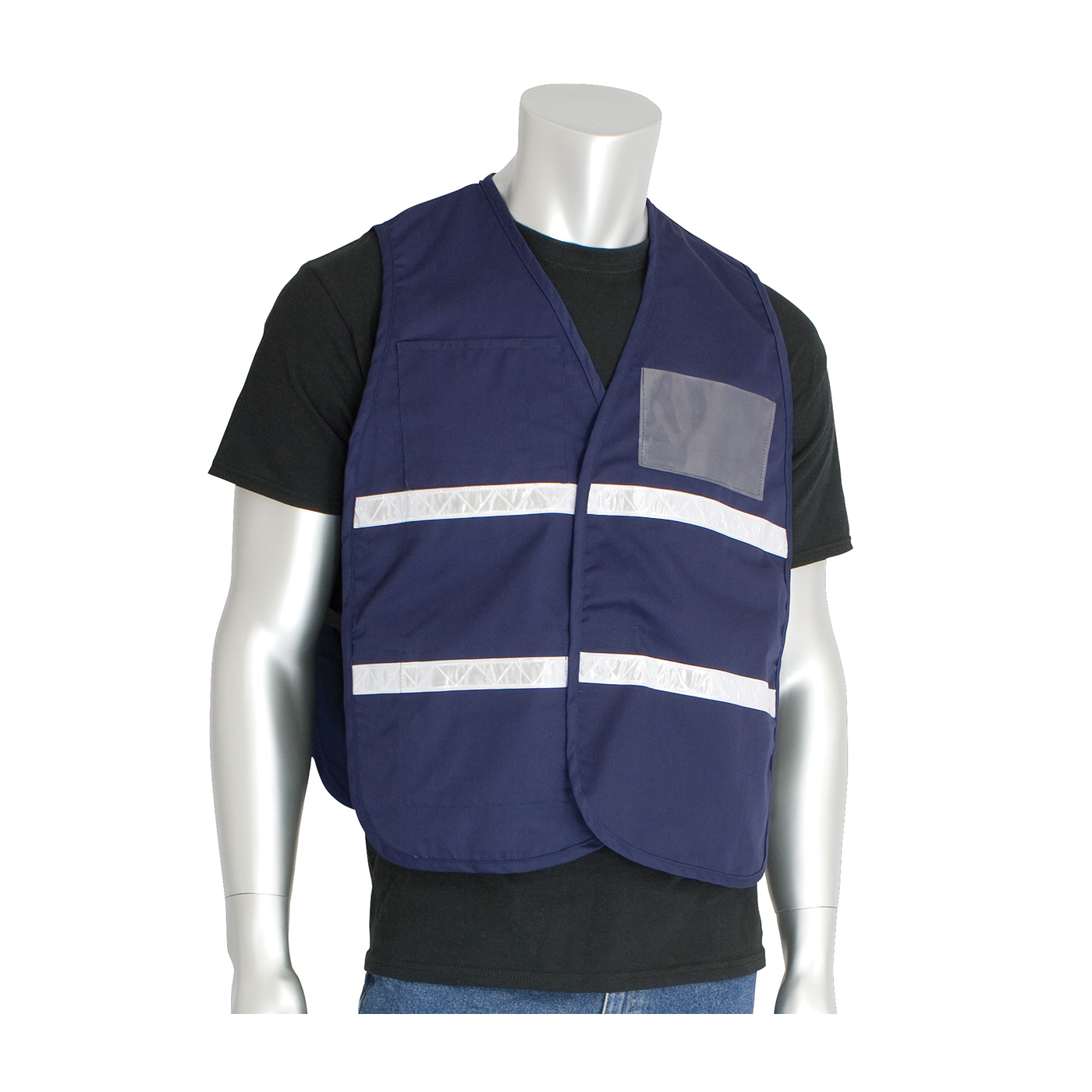 2XL/3XL NON-ANSI IC VEST, BL POLY/COTTON