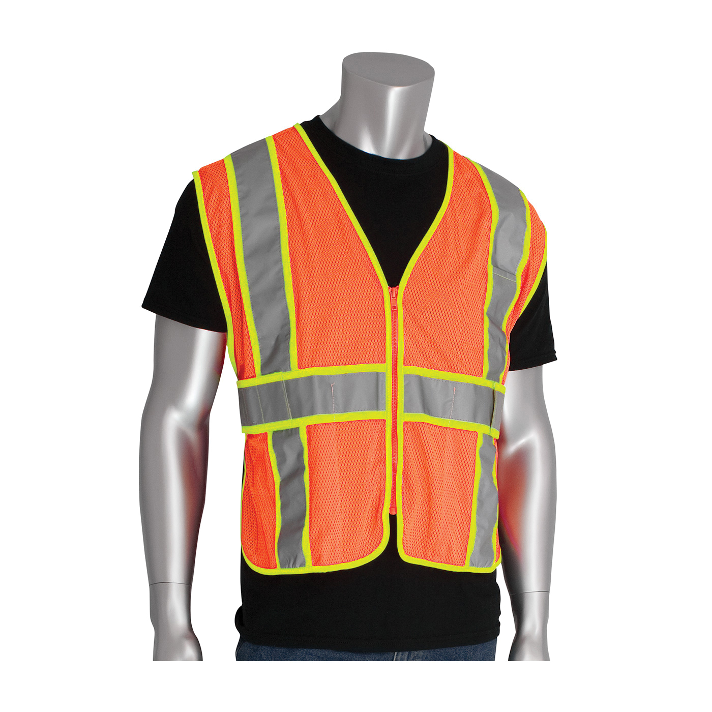 ONESIZE HI-VIS ORG CLS2 MESH VEST,