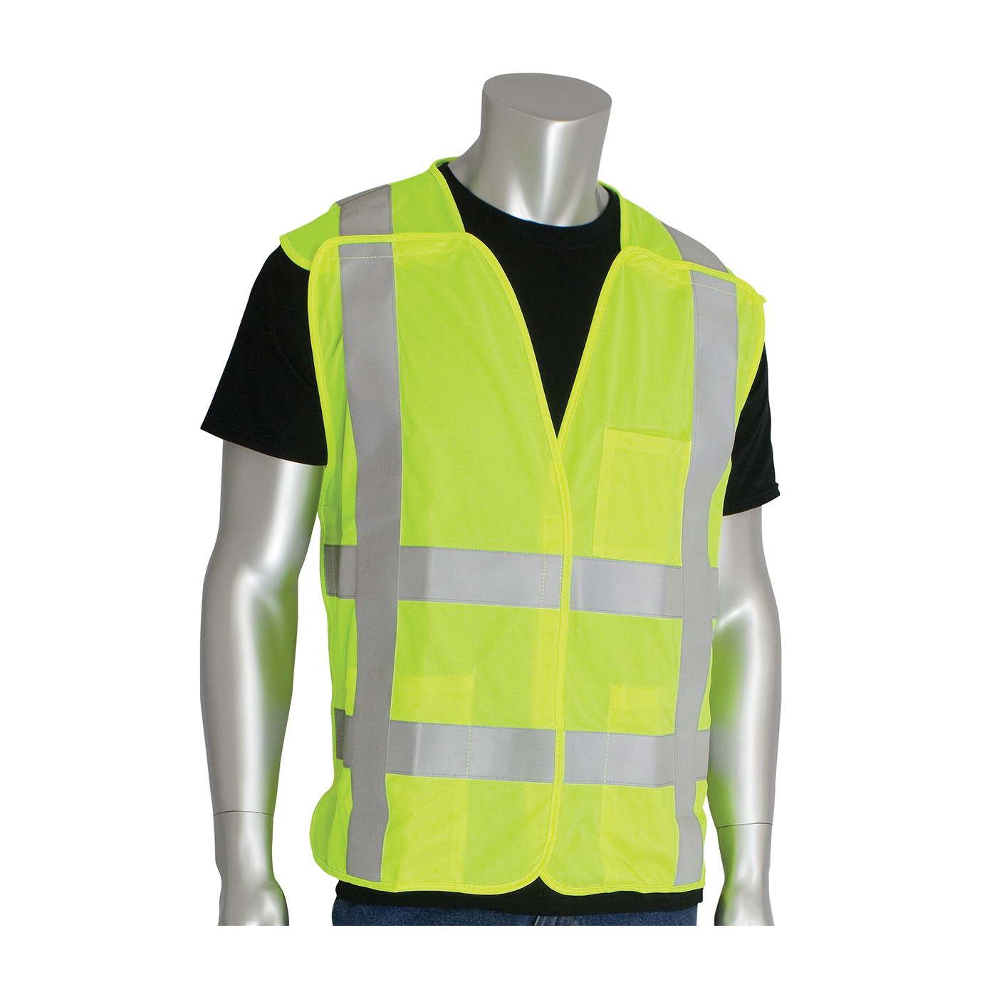 2XL/3XL HI-VIS YEL CLS2 SOLID VEST