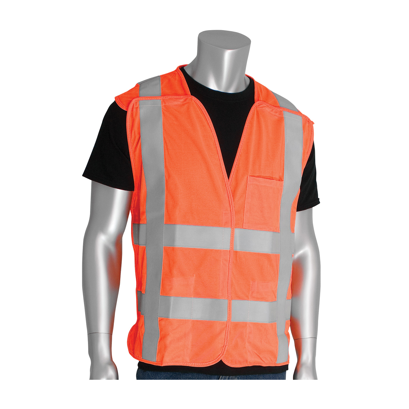 2XL/3XL HI-VIS ORG CLS2 SOLID VEST