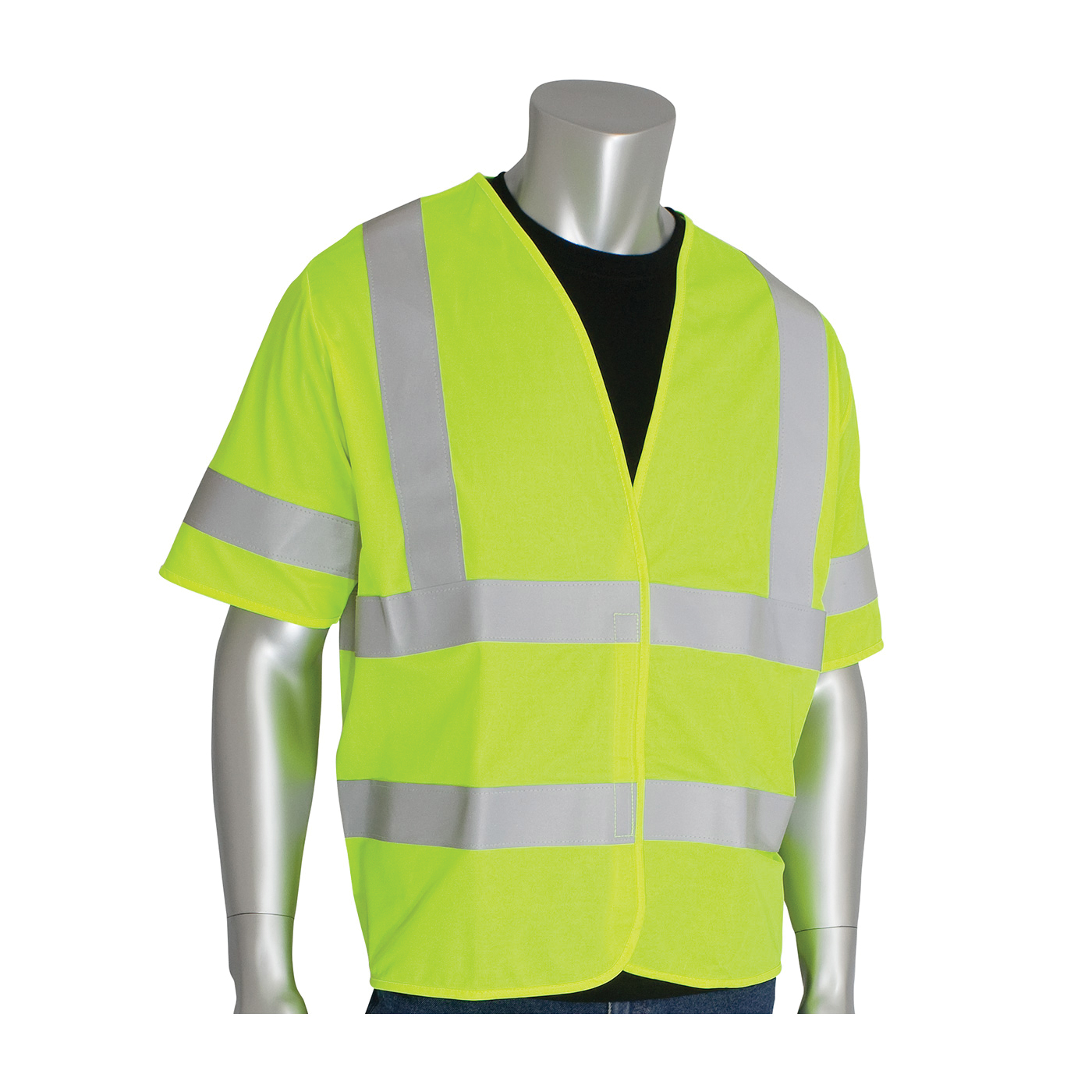 2XL/3XL HI-VIS YEL CLS3 SOLID VEST