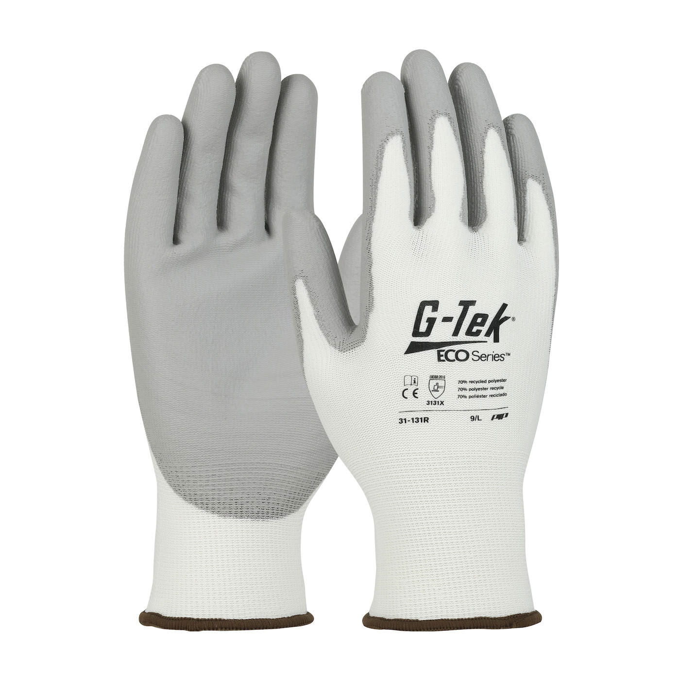 LG G-TEK ECO GLOVE 13G WHT RECYCLED YARN