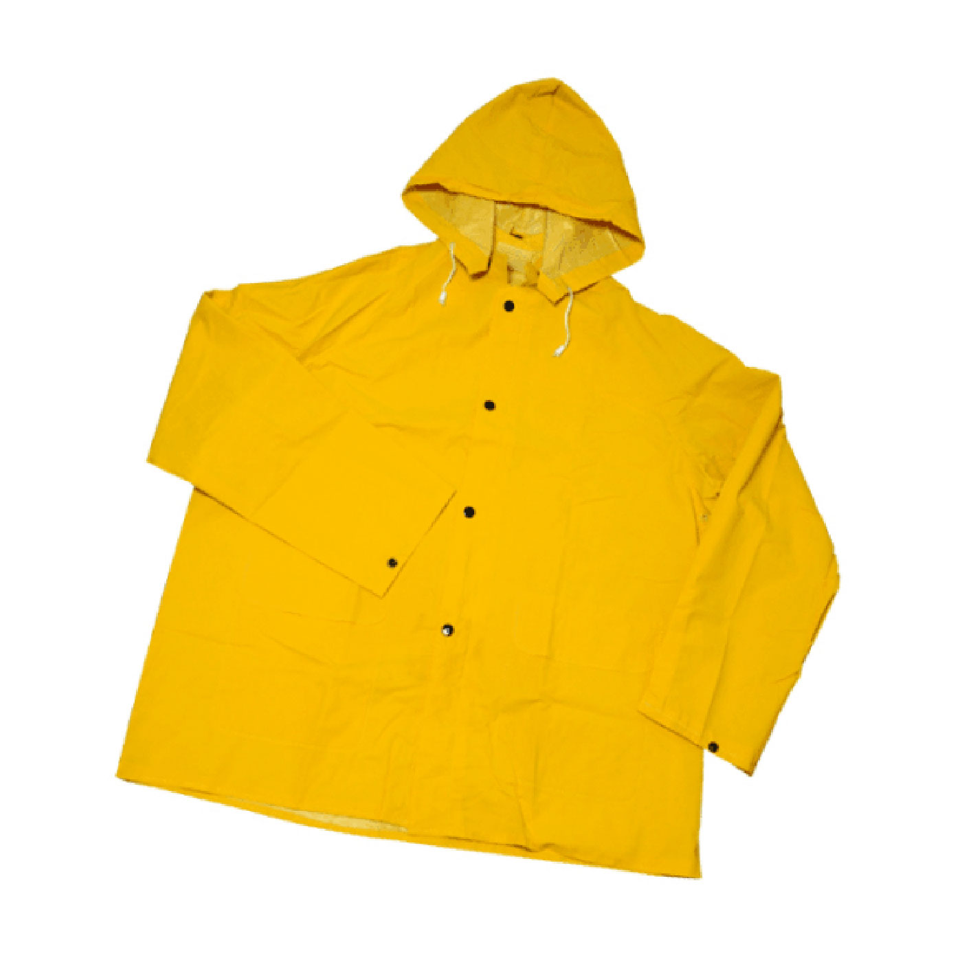 SM YEL 35MIL PVC/POLY RAIN JACKET