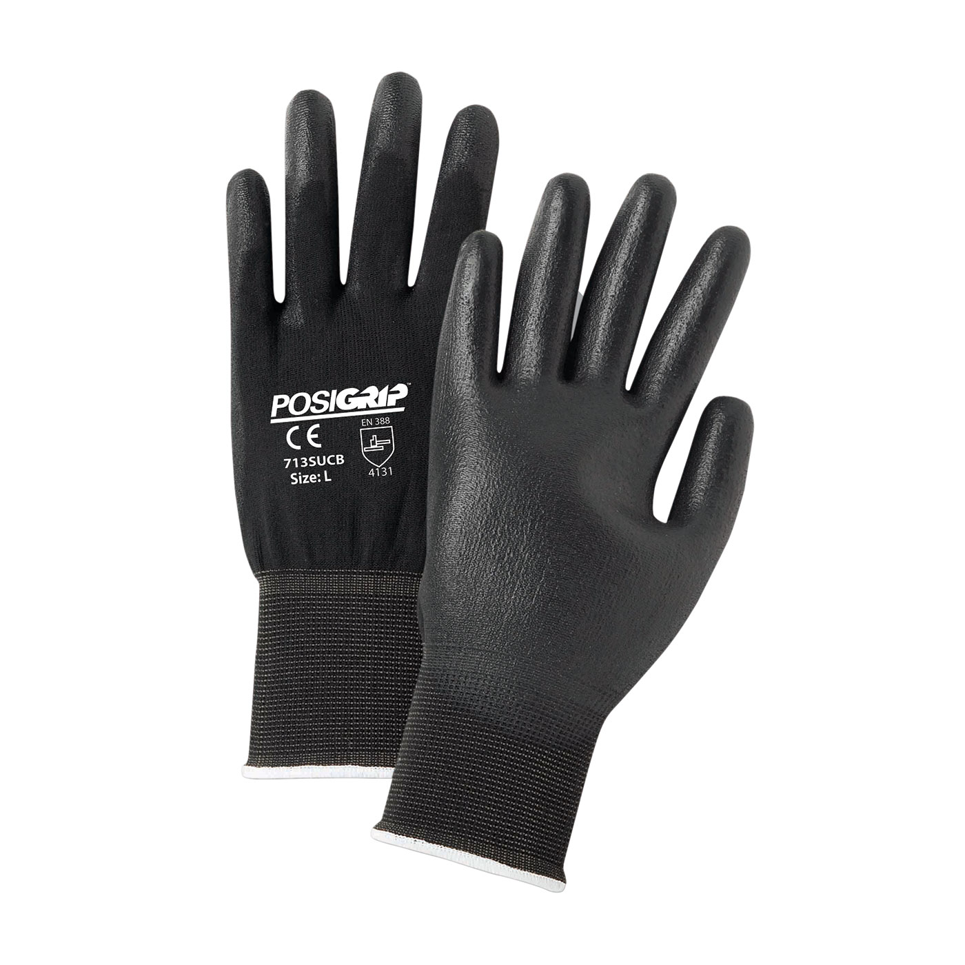 XSM POSIGRIP GLOVE 13G BLK NYLON SHELL,