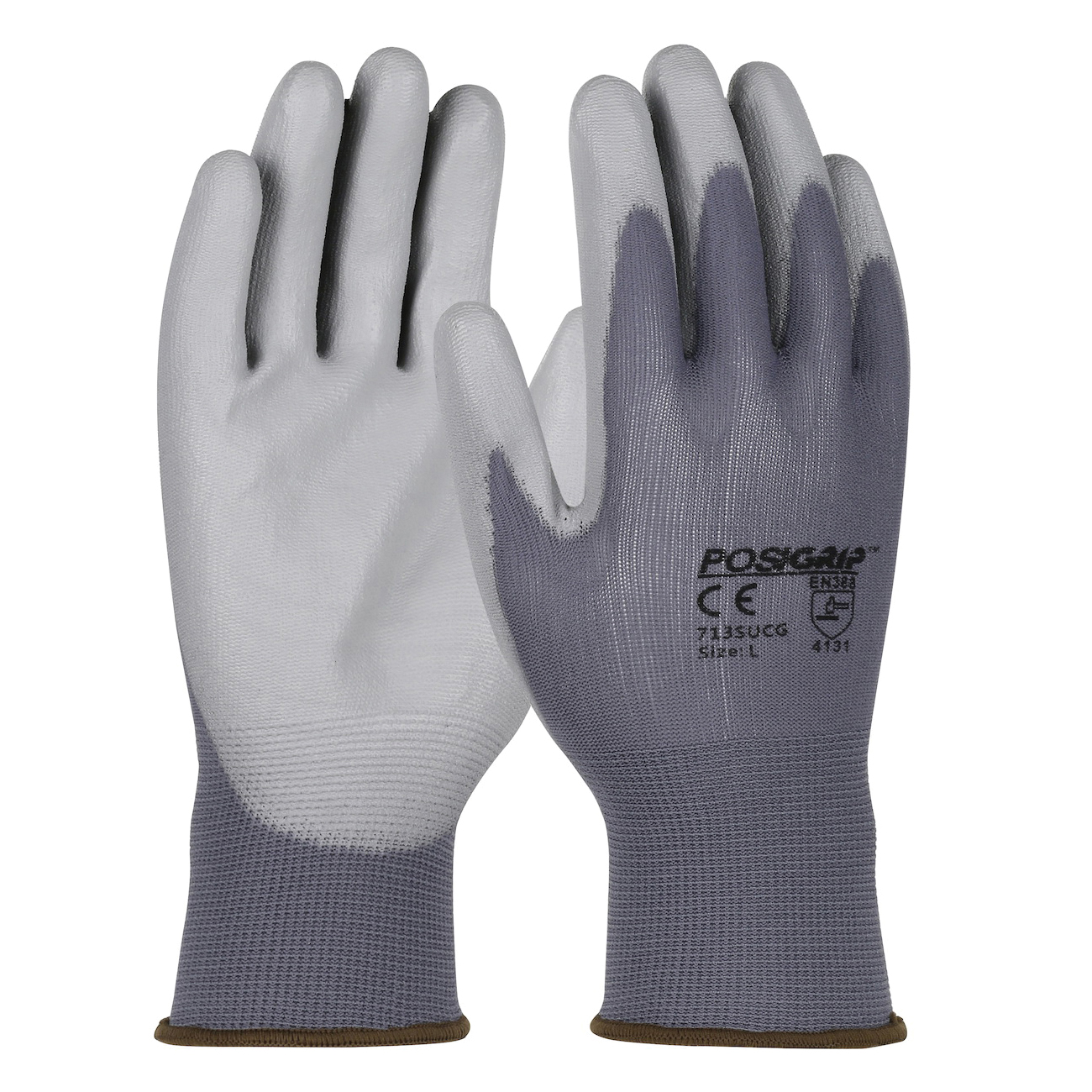 2XL POSIGRIP GLOVE 13G GRY NYLON SHELL,