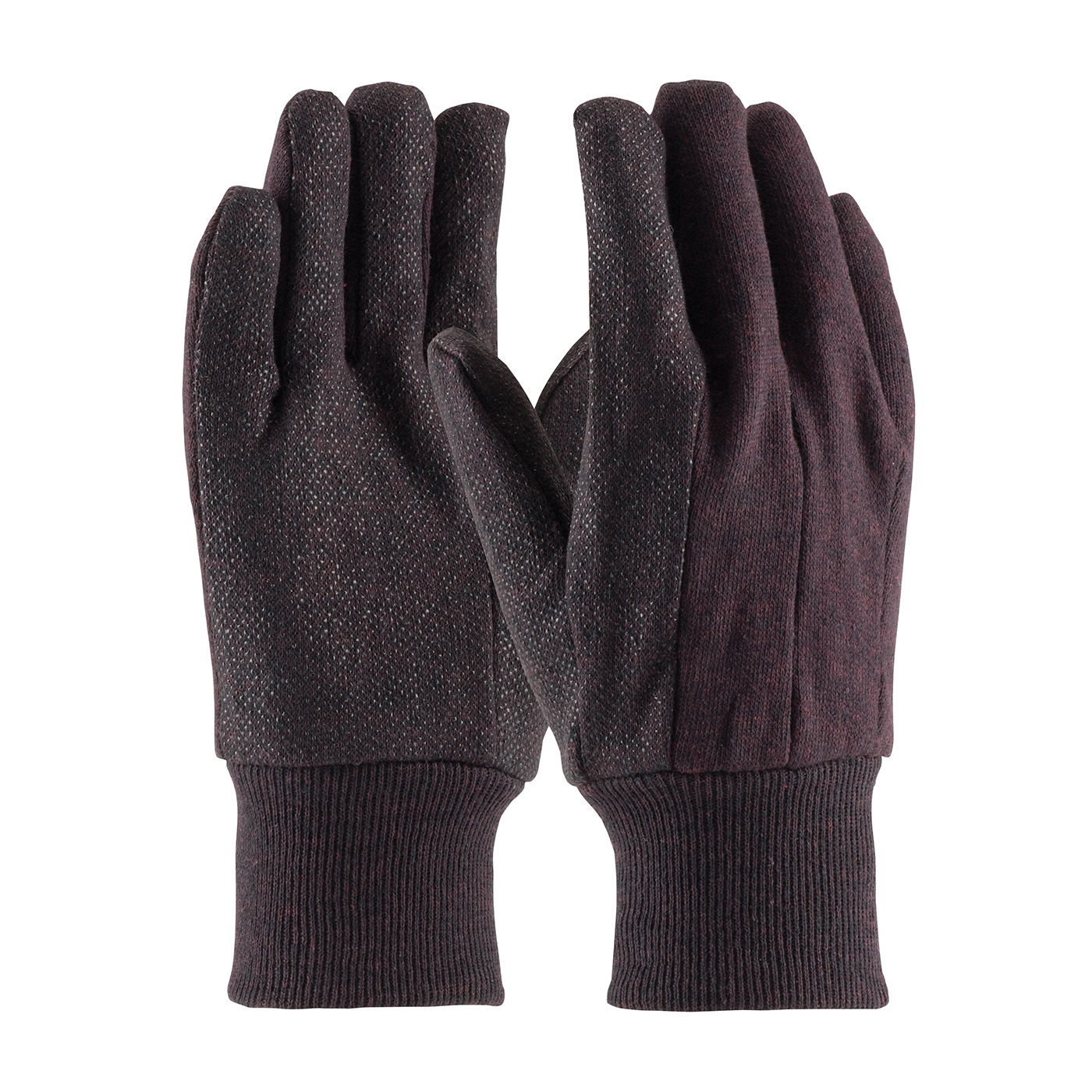 95-809PD MENS BROWN PVC DOT GRIP JERSEY GLOVE