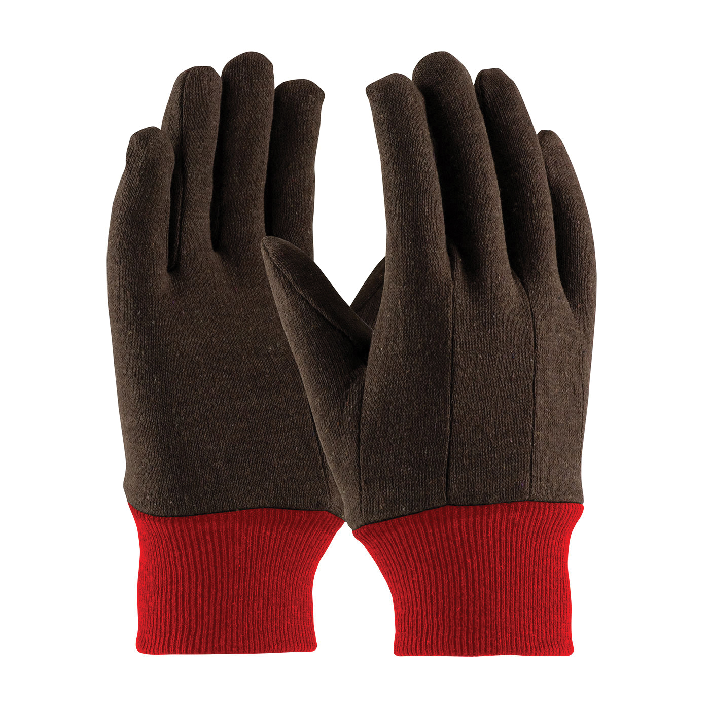 LG BRN JERSEY GLOVE POLYESTER/COTTON,