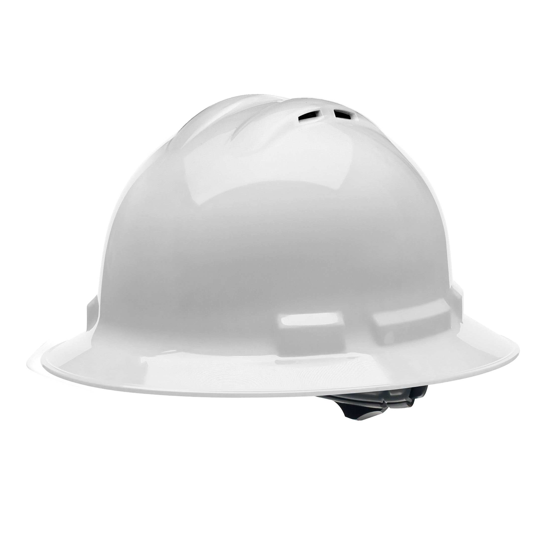 WHT HDPE QUARTZ VENT FULL BRIM HARD HAT