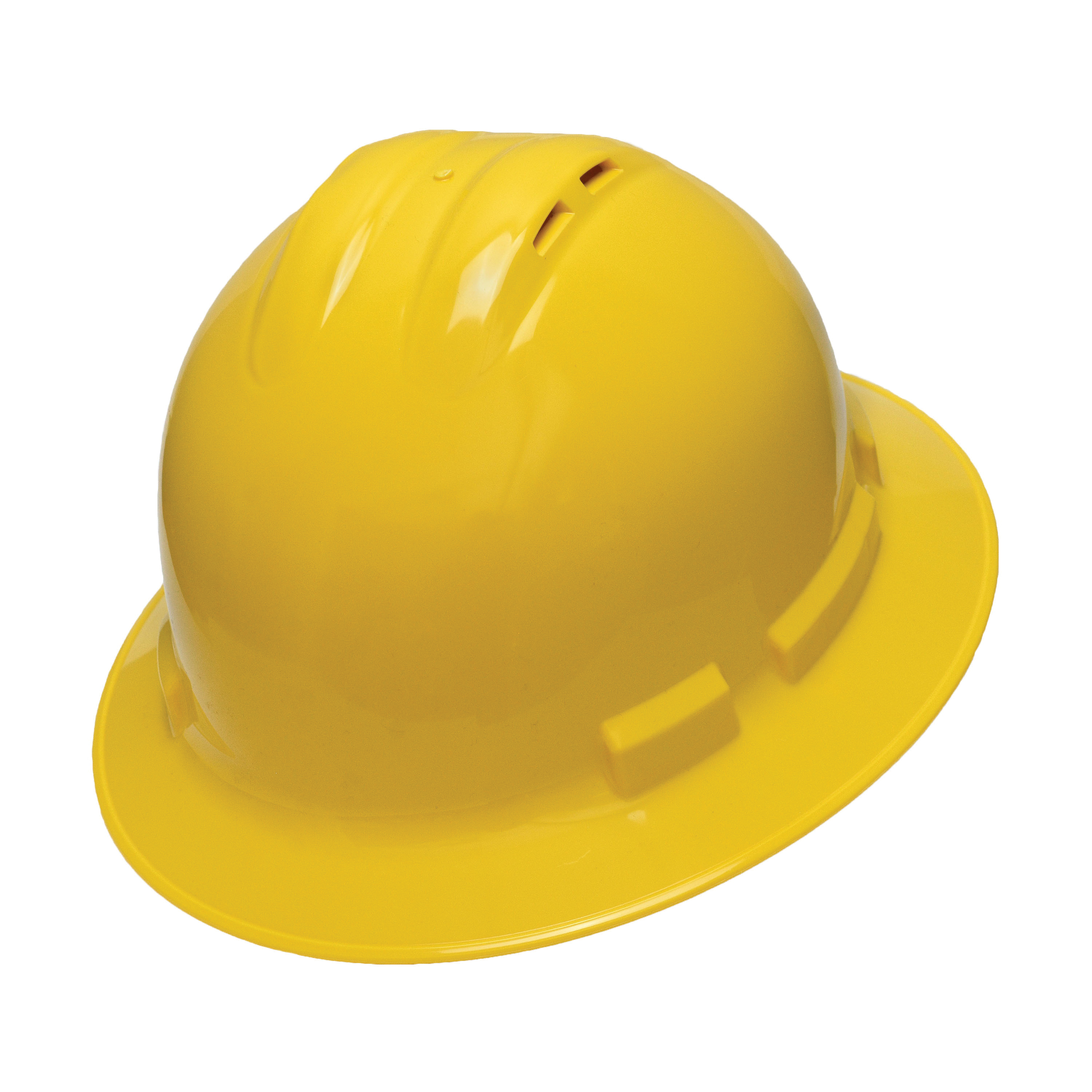 YEL HDPE QUARTZ VENT FULL BRIM HARD HAT